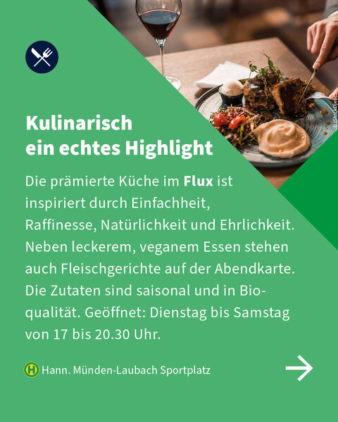 Beschreibung des Restaurants Flux in Hann. Münden mit veganen und saisonalen Gerichten in Bioqualität und prämierter Küche.