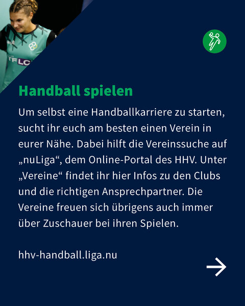Text mit Tipps, wie man in Nordhessen selbst Handball spielen kann, inkl. Vereinssuche über das HHV-Portal „nuLiga“.